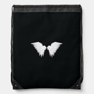White Wings Drawstring Backpack