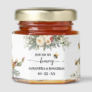 White Winter Flowers Found My Honey Bee Party Jar Favors