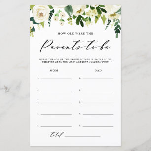 White Winter Flowers How Old Were The Parents Card