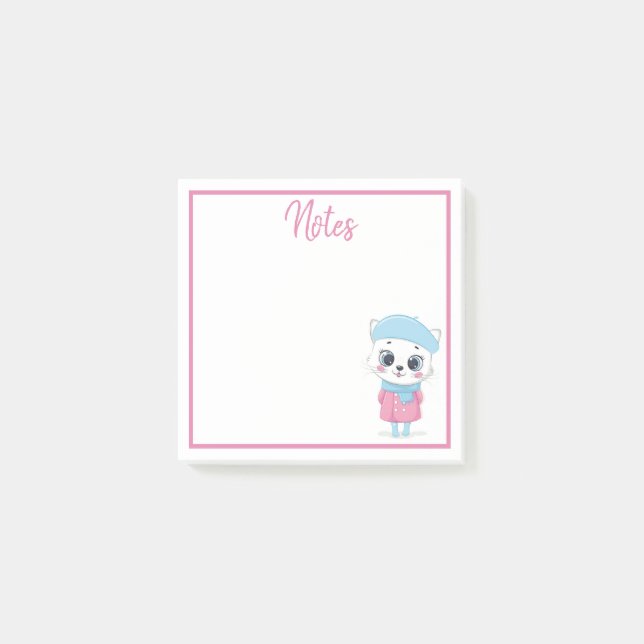 White Winter Kitten Notes (Front)