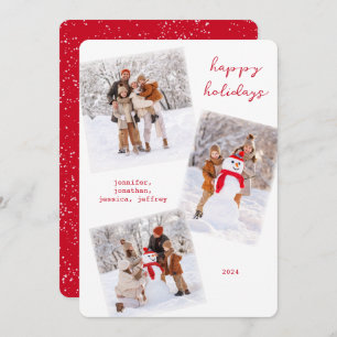 White Winter Merry Christmas Photo Card