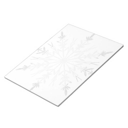 White Winter Snowflake Notepad