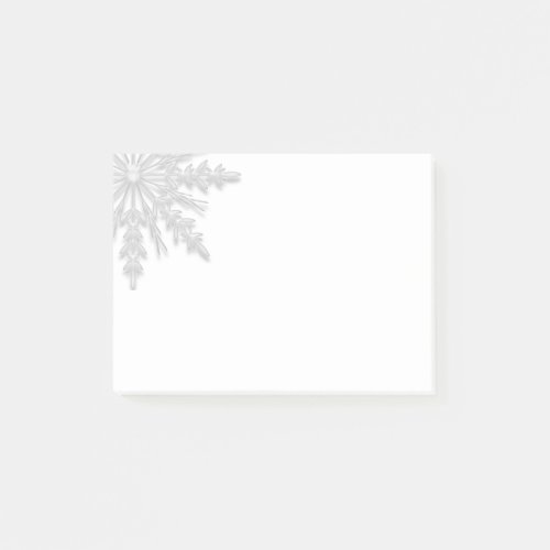 White Winter Snowflake Post_it Notes