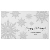 White Winter Snowflakes Happy Holidays Milk Chocolate Bar (Front)