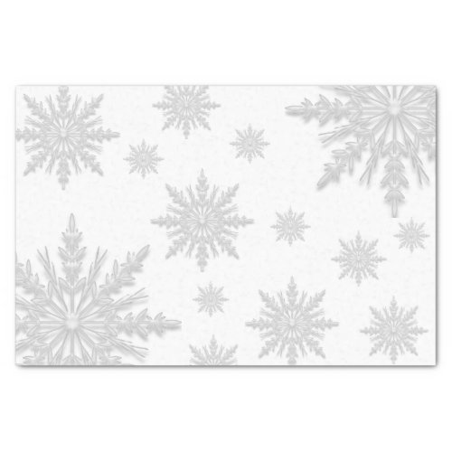 White Winter Snowflakes Tissue Paper