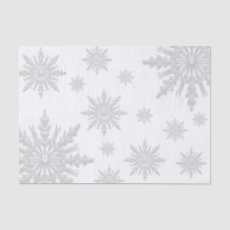 White Winter Snowflakes Tissue Paper