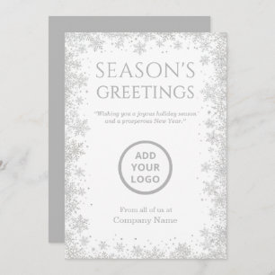 White Winter Sparkle Holiday Card
