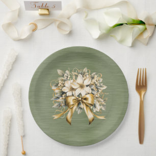 White Winterberry Invitation Set Paper Plate