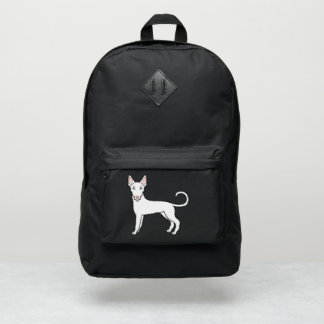 White Wire Haired Ibizan Hound Cute Cartoon Dog Port Authority® Backpack