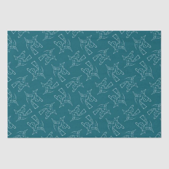 White Witch of Stars Halloween Tissue Paper (Front)