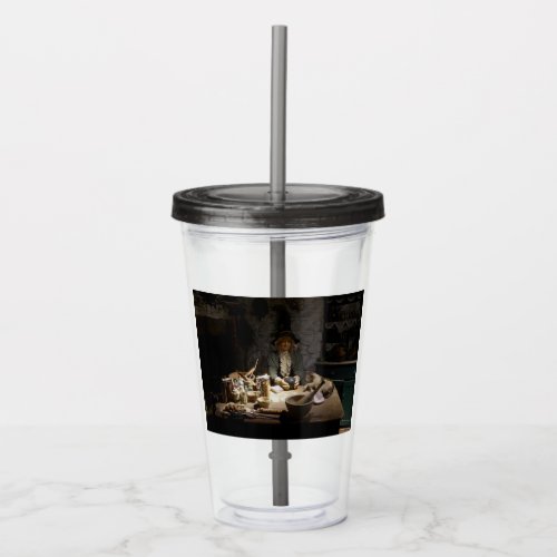 White Witchs Kitchen Museum Witchcraft  MAGICK Acrylic Tumbler