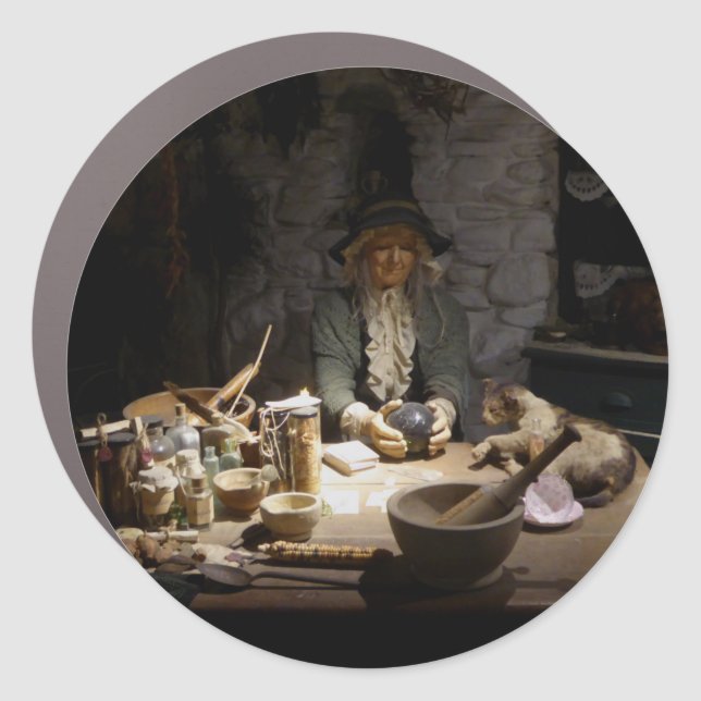 White Witch's Kitchen Museum, Witchcraft & MAGICK Car Magnet (Front)