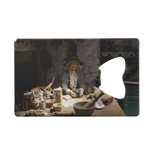 White Witchs Kitchen Museum Witchcraft  MAGICK Credit Card Bottle Opener