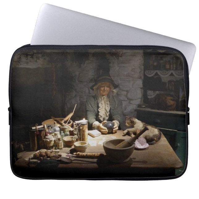 White Witch's Kitchen Museum, Witchcraft & MAGICK Laptop Sleeve (Front)