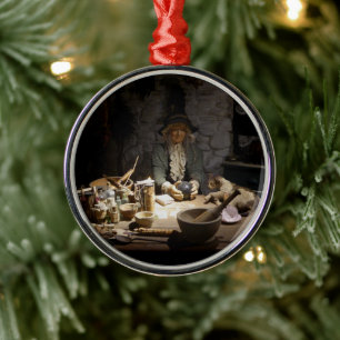 White Witch's Kitchen Museum, Witchcraft & MAGICK Metal Ornament