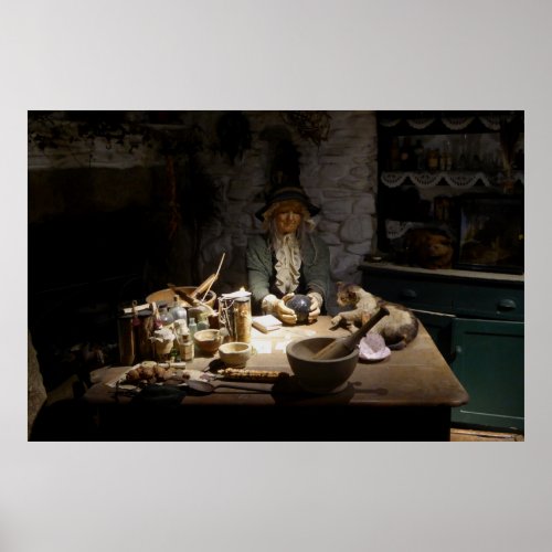 White Witchs Kitchen Museum Witchcraft  MAGICK Poster