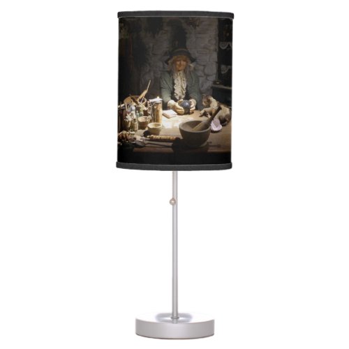 White Witchs Kitchen Museum Witchcraft  MAGICK Table Lamp