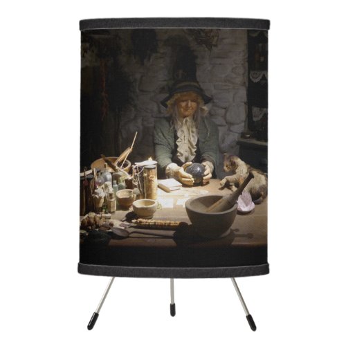 White Witchs Kitchen Museum Witchcraft  MAGICK Tripod Lamp