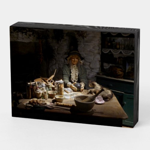 White Witchs Kitchen Museum Witchcraft  MAGICK Wooden Box Sign