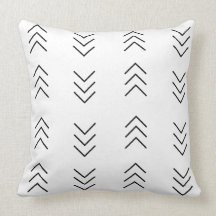 White with Black Arrow Mud Cloth Patterned