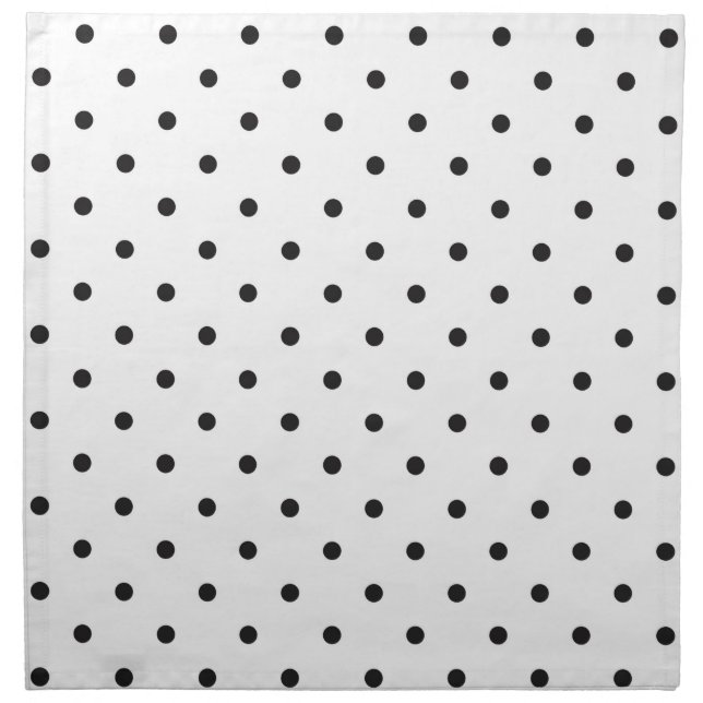 White with Black Dots Napkin (Front)