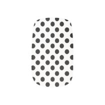 White With Black Polkadot Minx Nails Minx Nail Art White With Black Polkadot Minx Nails Minx Nail Art