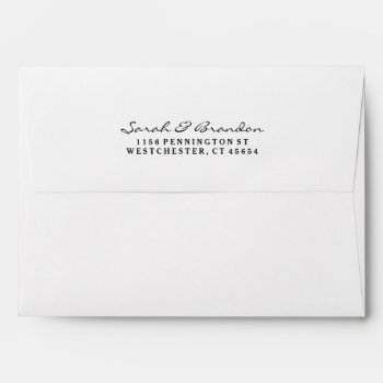 White With Black Stripes Inside Invite Envelope by juliea2010 at Zazzle