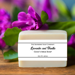 White with Black Text Soap Belly Band
