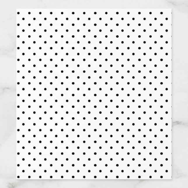 White with Black Tiny Polka Dot Envelope Liner (Design)