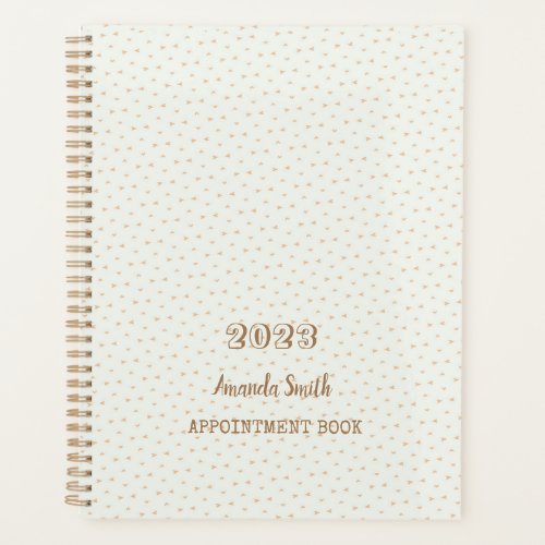 White With Gold Appointment Book 2023  Planner