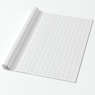 White with Gray Snowflakes Wrapping Paper