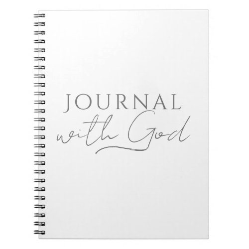 White with Grey Lettering Journal With God