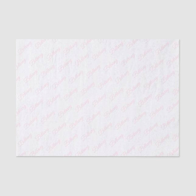 White with pastel pink text. tissue paper (Front)