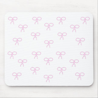 White With Pink Bows Mouse Pad