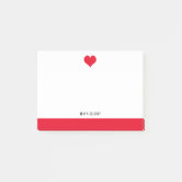 Red Border & Heart With Love From Post-it Notes