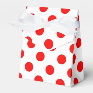 white with red polka dots favor boxes