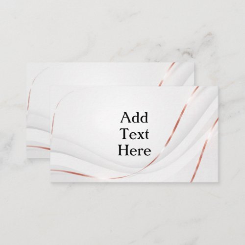 White with Rose Gold Ribbon Enclosure Card