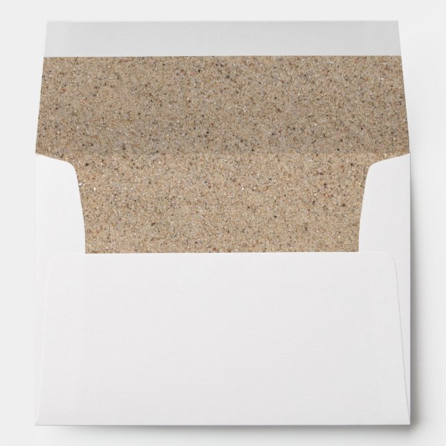 White with Sand Texture Envelope (Back (Bottom))