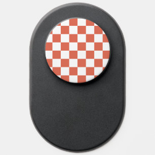 White with Terracotta Square Style MagSafe PopSocket