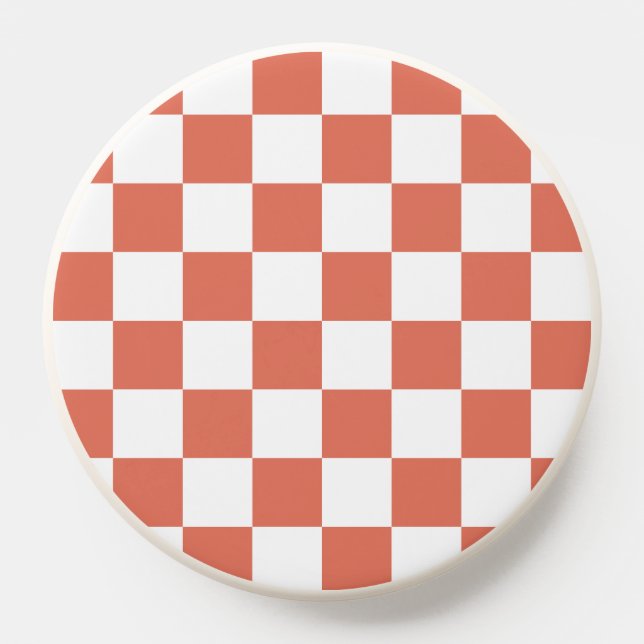 White with Terracotta Square Style PopSocket (Popsocket)