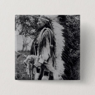 White Wolf, a Comanche Chief, c.1891-98 Pinback Button