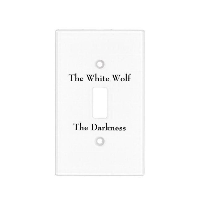 White Wolf and The Darkness lightswitch cover (Front)
