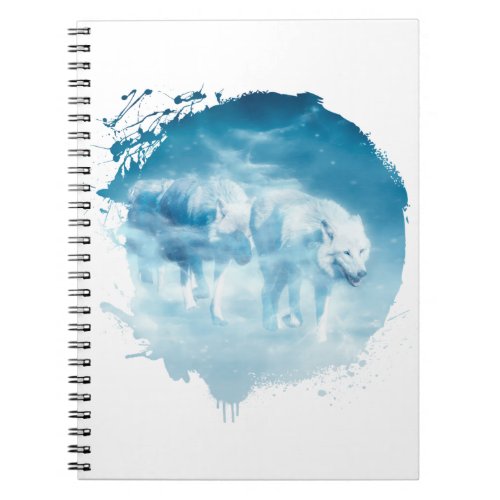 White Wolf Animal Wild Life Jungle Nature Notebook