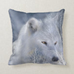 White Wolf Art Designer Pillow