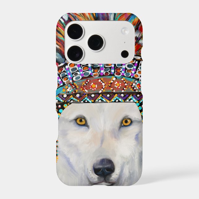 White Wolf Art Iphone Case (Back)