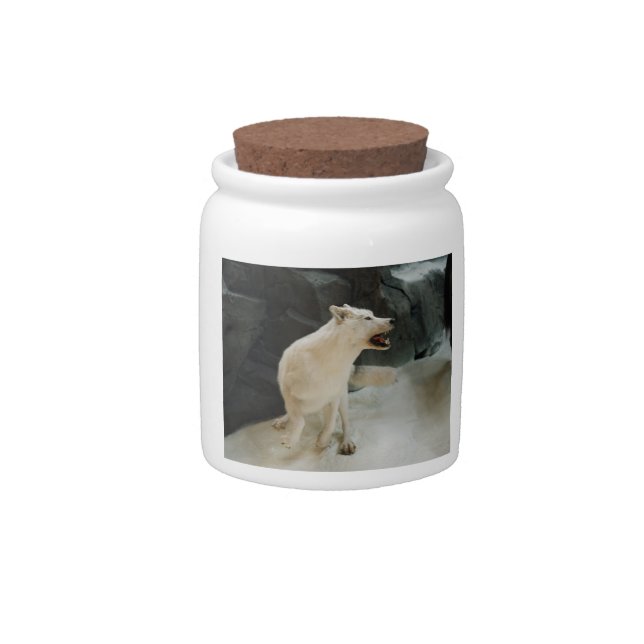 White Wolf Candy Jar (Front)