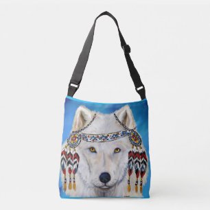 White Wolf Crossbody Bag