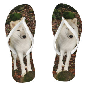 White Wolf Flip Flops