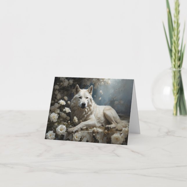 white wolf for you thank you card (Front)