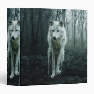 White Wolf in the forest 3 Ring Binder
